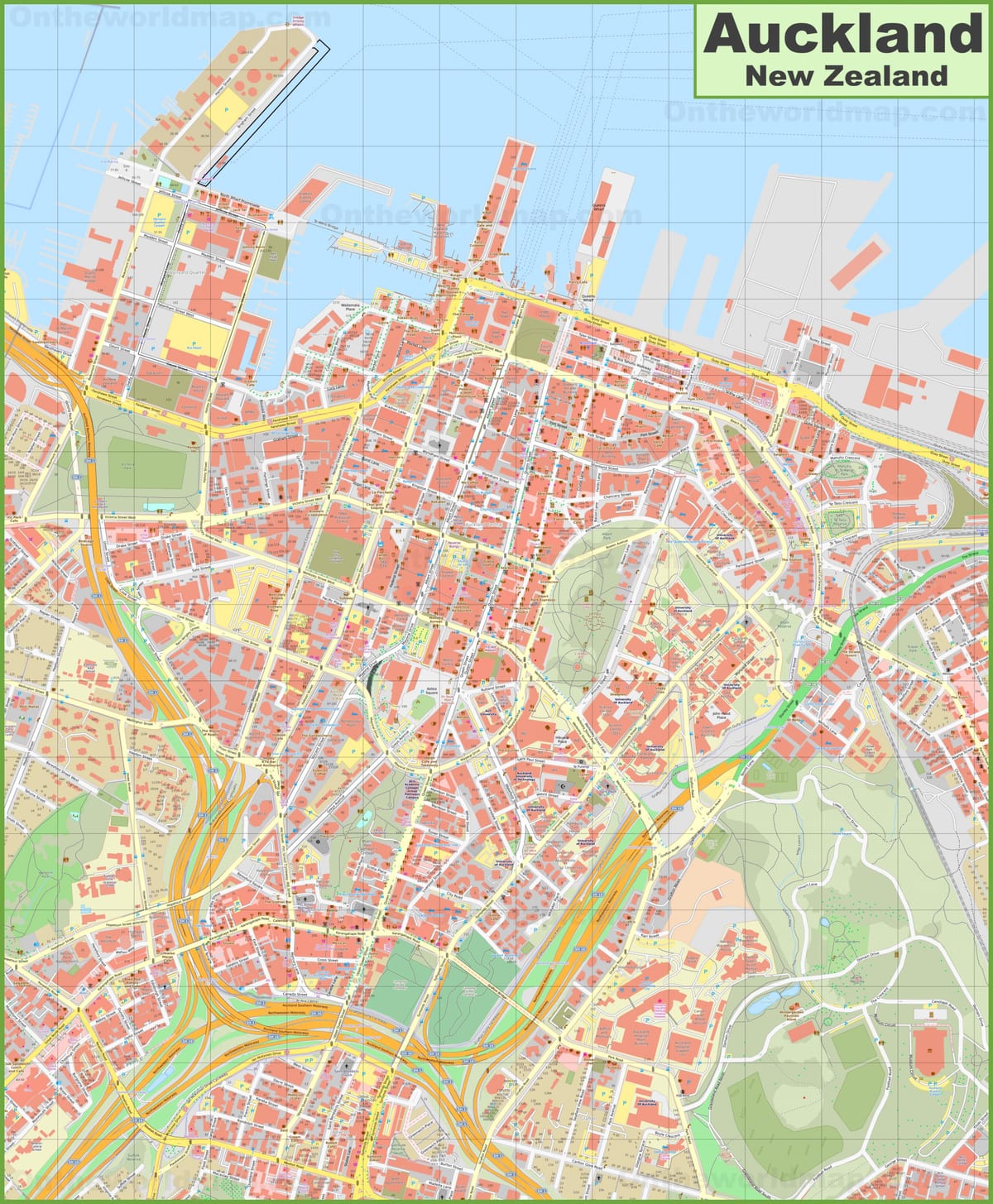 silniční mapa Auckland