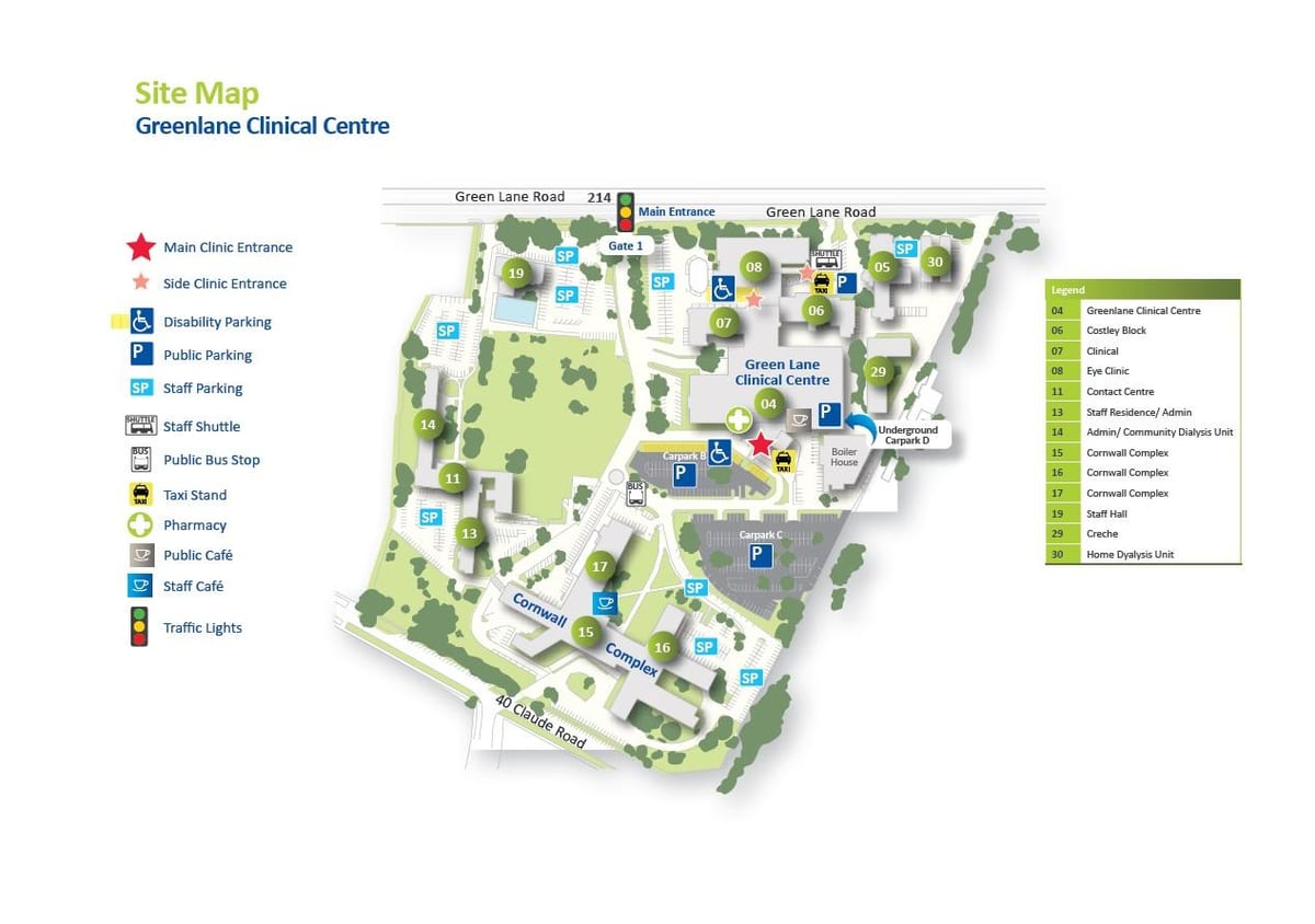 mapa Middlemore hospital