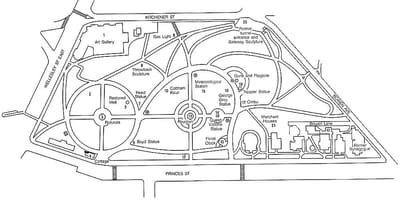 Mapa Albert park, Auckland
