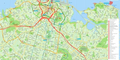 Mapa Auckland cbd