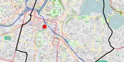 Auckland gymnázium zóny mapě
