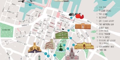 Auckland city procházky mapě