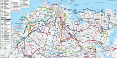 Auckland veřejné dopravy mapu