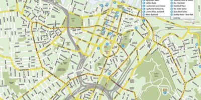 Turistická mapa Auckland