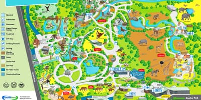 Mapa Auckland zoo
