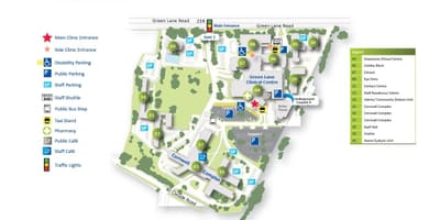 Mapa Middlemore hospital