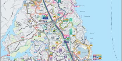 Mapa north shore, Auckland